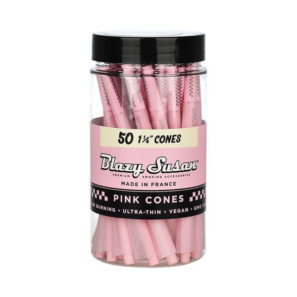 Blazy Susan 1 1/4 Pink pre-roilled cones (50pc)