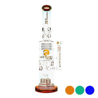 Barrel Showerhead Drum Honeycomb Bong 20'' (Tsunami Glass) Barrel Showerhead Drum Honeycomb Bong 20'' (Tsunami Glass)