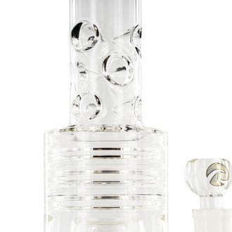 Barrel Showerhead Drum Honeycomb Bong 20'' (Tsunami Glass)