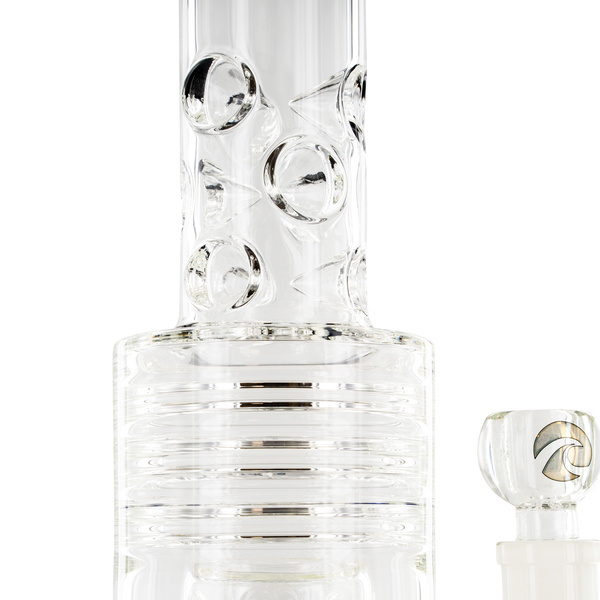 Barrel Showerhead Drum Honeycomb Bong 20'' (Tsunami Glass)