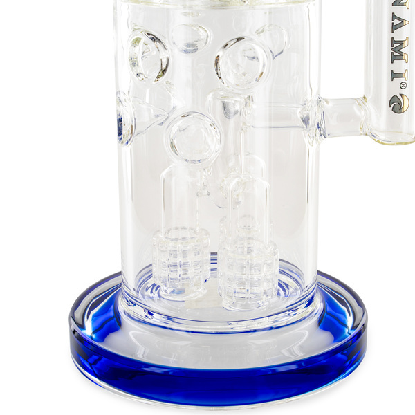 Barrel Showerhead Drum Honeycomb Bong 20'' (Tsunami Glass)