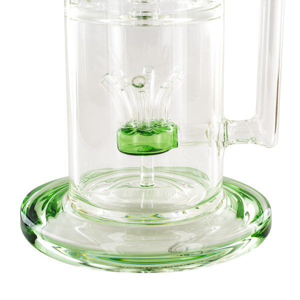 Sprinkler Cube Perc Bong 14'' (Tsunami Glass)