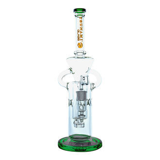 Shower Head Swiss Recycler Dab Rig 13'' (Tsunami Glass)