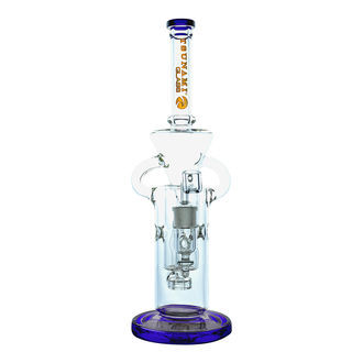 Shower Head Swiss Recycler Dab Rig 13'' (Tsunami Glass)