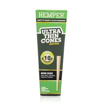 Ultra Thin Brown Mini Cones (Hemper) 10pk