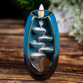 Halter für Rückfluss-Räucherkegel Blue Waterfall