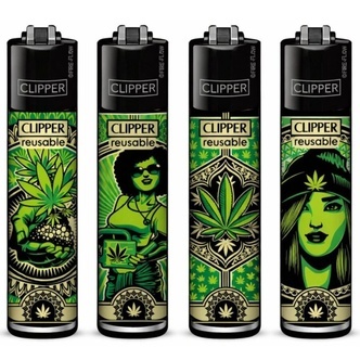 Klassisches Gras-Kunst Feuerzeug (Clipper)
