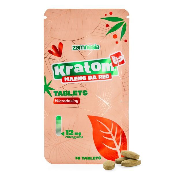 Kratom Microdosing-Tabletten - Maeng Da Red (Zamnesia)