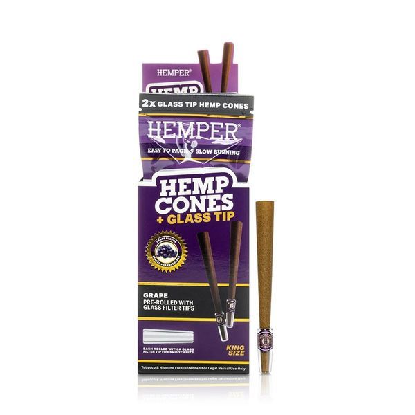 King Size Cones + Glas-Tips 2STK (Hemper)