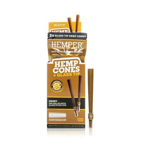 King Size Cones + Glas-Tips 2STK (Hemper)