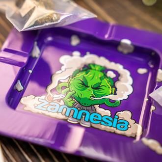 Budhead Metall-Aschenbecher quadratisch (Zamnesia)