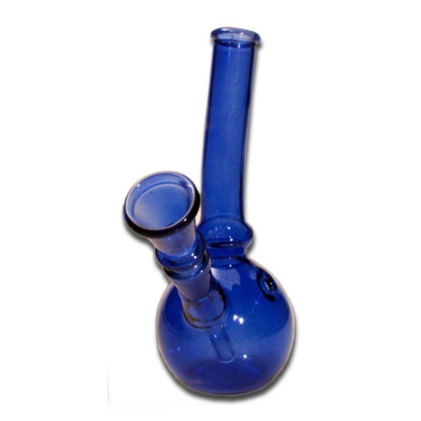 Blaue Glas-Bong