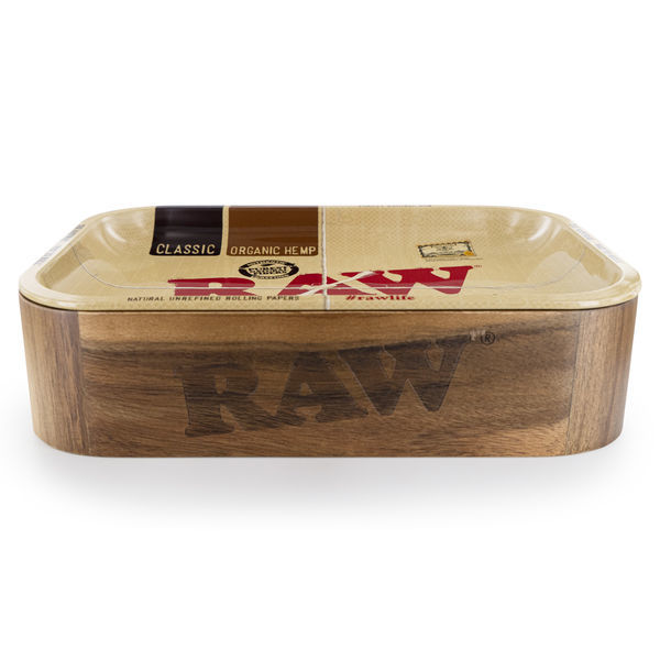 RAW Vorratsbox aus Holz mit Tablett als Deckel