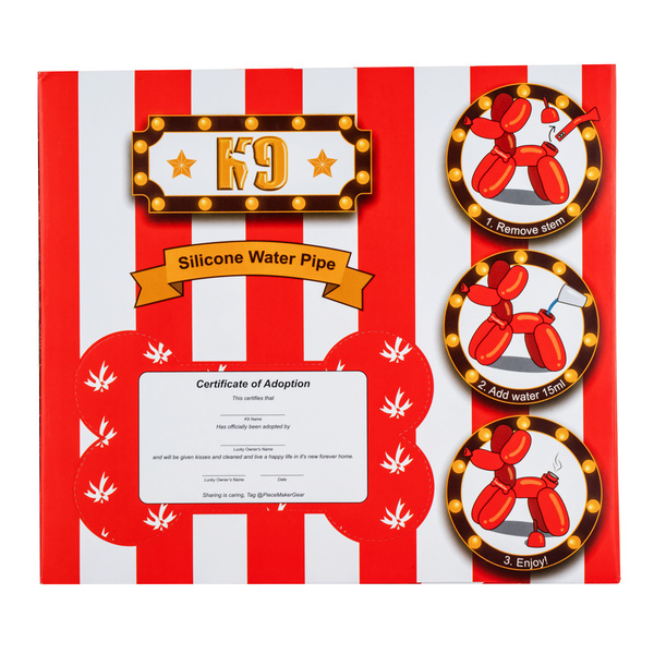 K9 Wasserpfeife aus Silikon (PieceMaker)