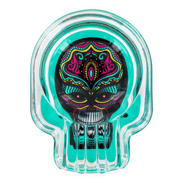 Aschenbecher aus Glas Skull