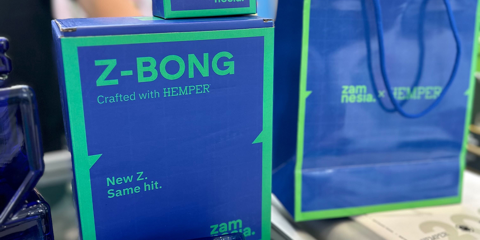 Neue Bongs am Stand von Hemper Neue Bongs am Stand von Hemper