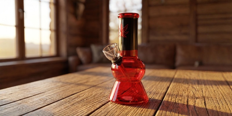 Hemp Leaf Minibong (Rot)