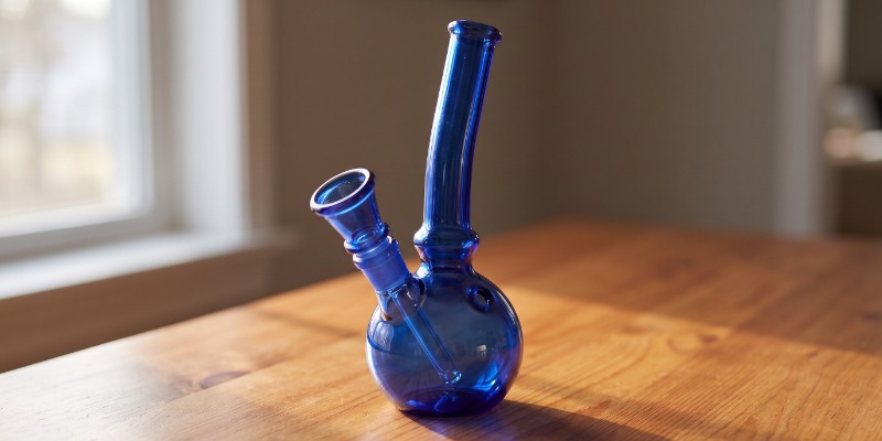 Blaue Glas-Bong