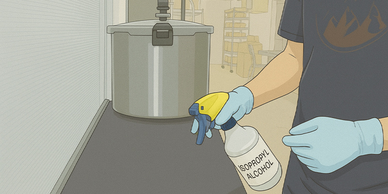 1. Arbeitsplatz und Werkzeuge sterilisieren 1. Arbeitsplatz und Werkzeuge sterilisieren