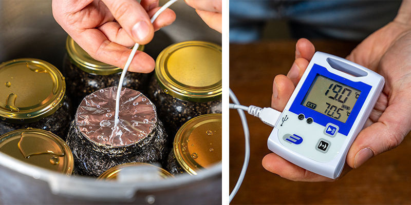 Verwende Während Des Pasteurisierungsprozesses Ein Thermometer Oder Einen Temperaturfühler, Um Die Temperatur Der Deckschicht Im Auge Zu Behalten