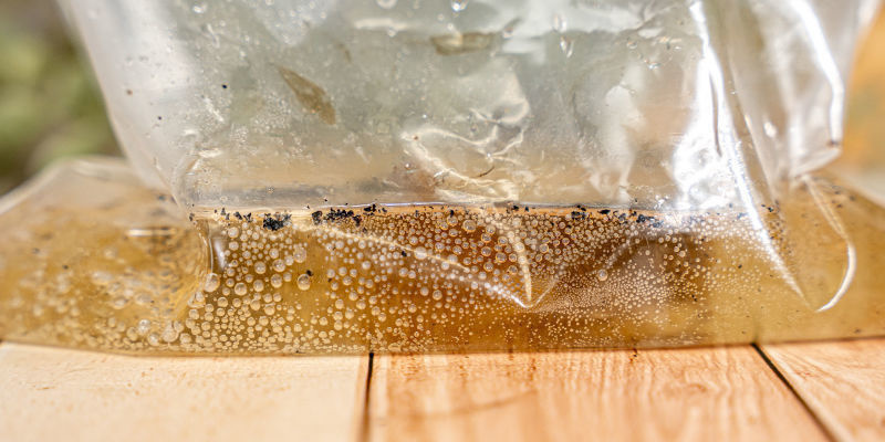 Decke Die Öffnungen Der Bong Und Des Gefrierbeutels Ab Und Schüttle Sie Einzeln Kräftig Decke die Öffnungen der Bong und des Gefrierbeutels ab und schüttle sie einzeln kräftig