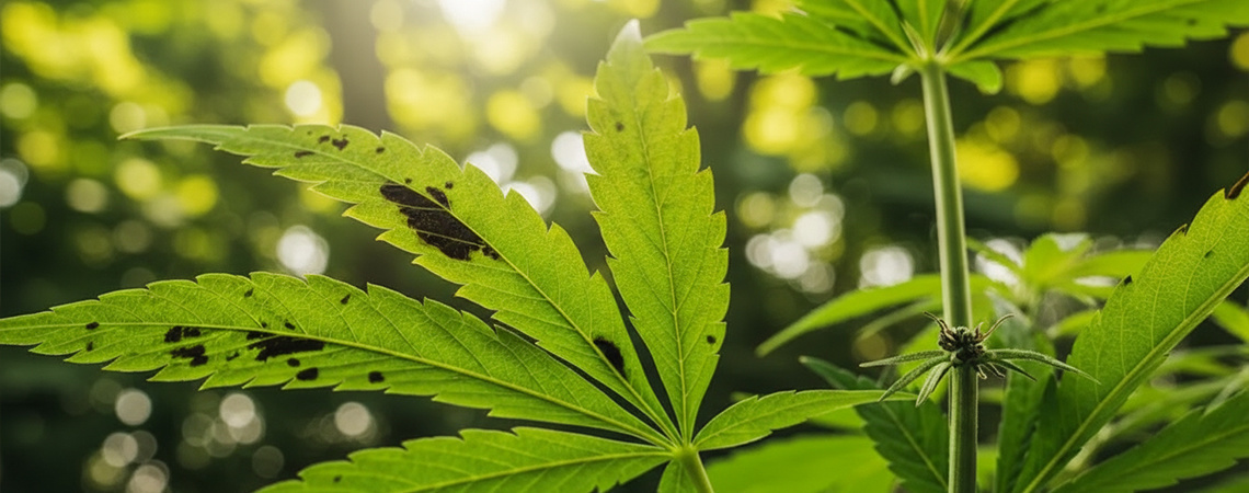 Was schwarze Flecken auf Cannabisblättern bedeuten und wie man sie behandelt