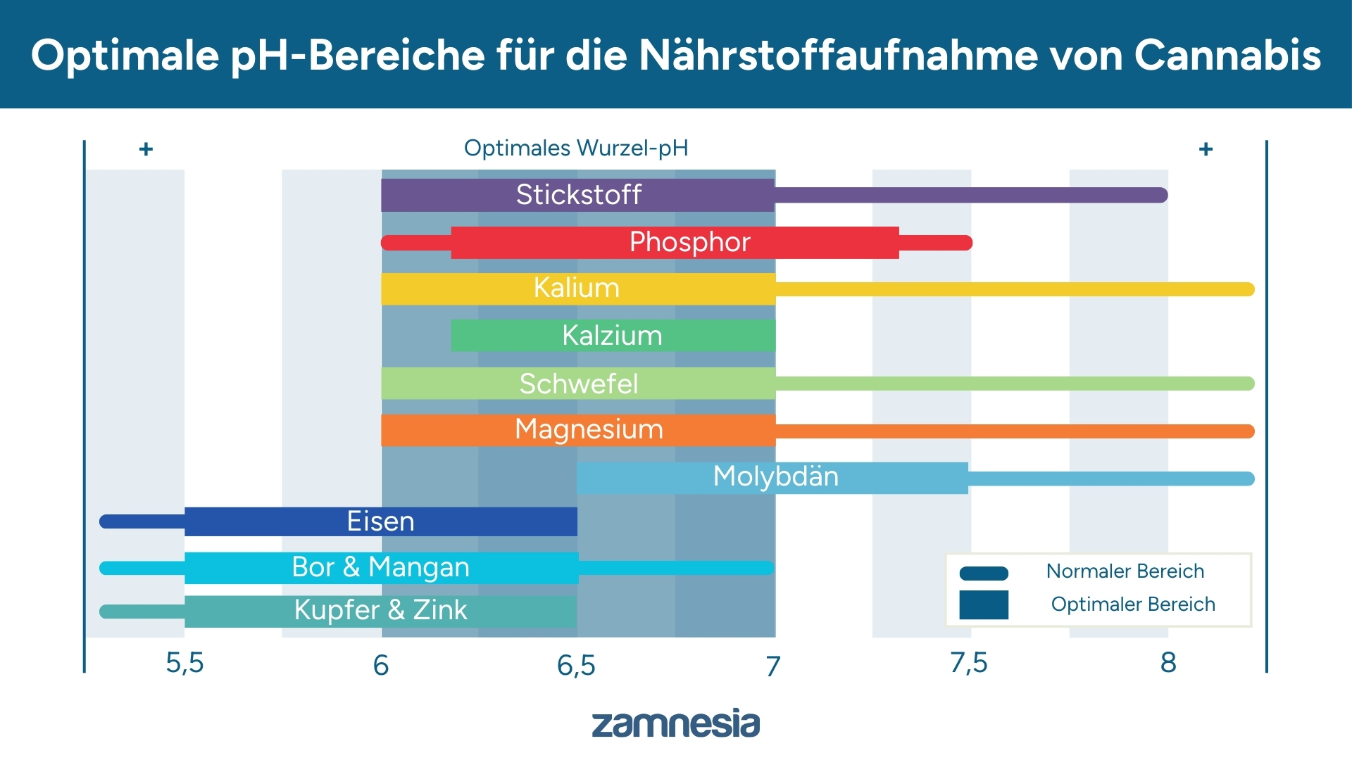 Optimale pH-Bereiche für die Nährstoffaufnahme von Cannabis