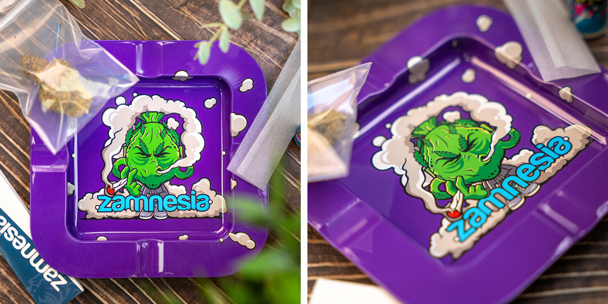 Budhead Metall-Aschenbecher quadratisch - Zamnesia: Der Eckpfeiler jeder Session