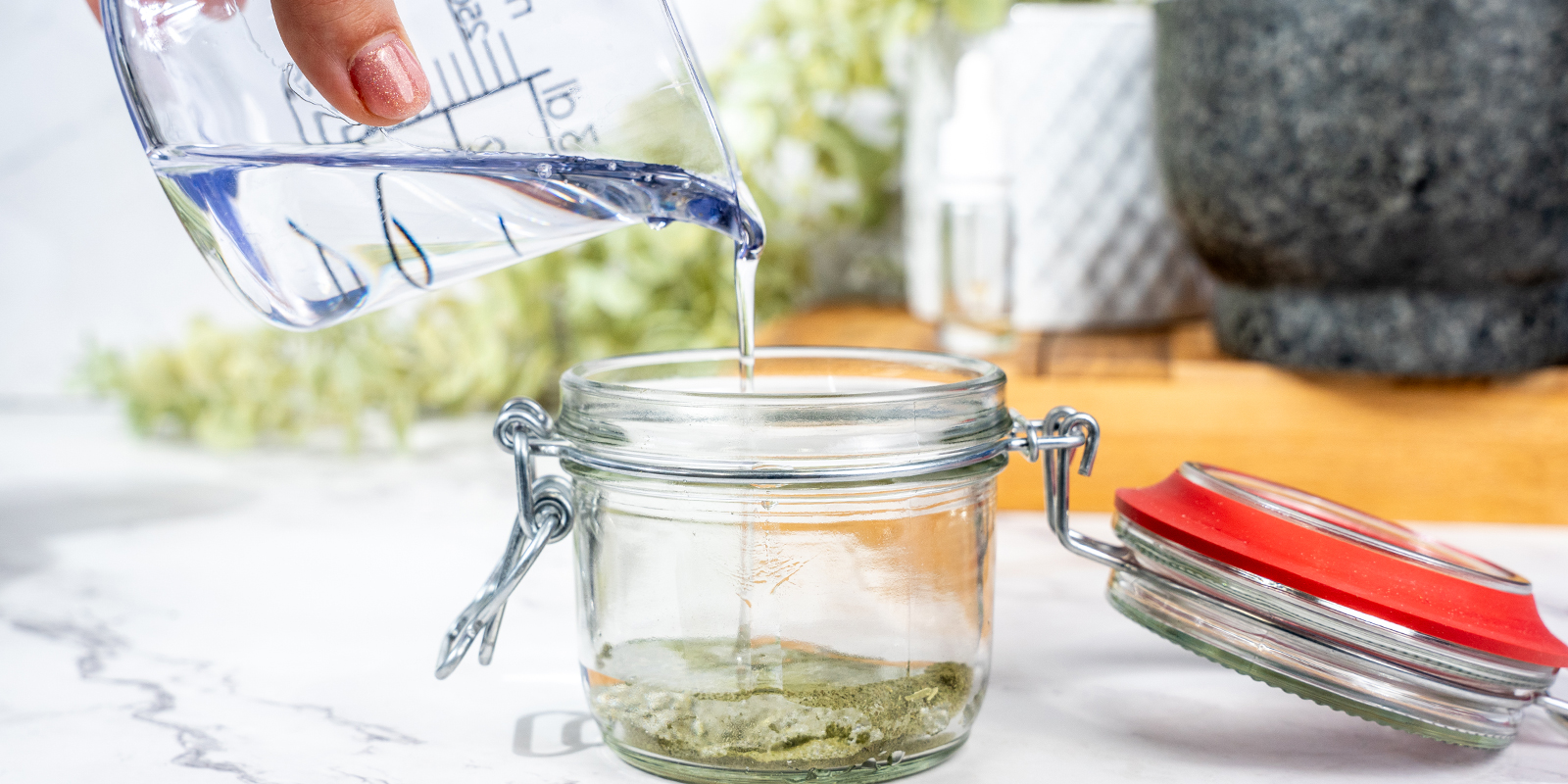 Schritt 2: Mit Alkohol oder Glycerin ausziehen Schritt 2: Mit Alkohol oder Glycerin ausziehen