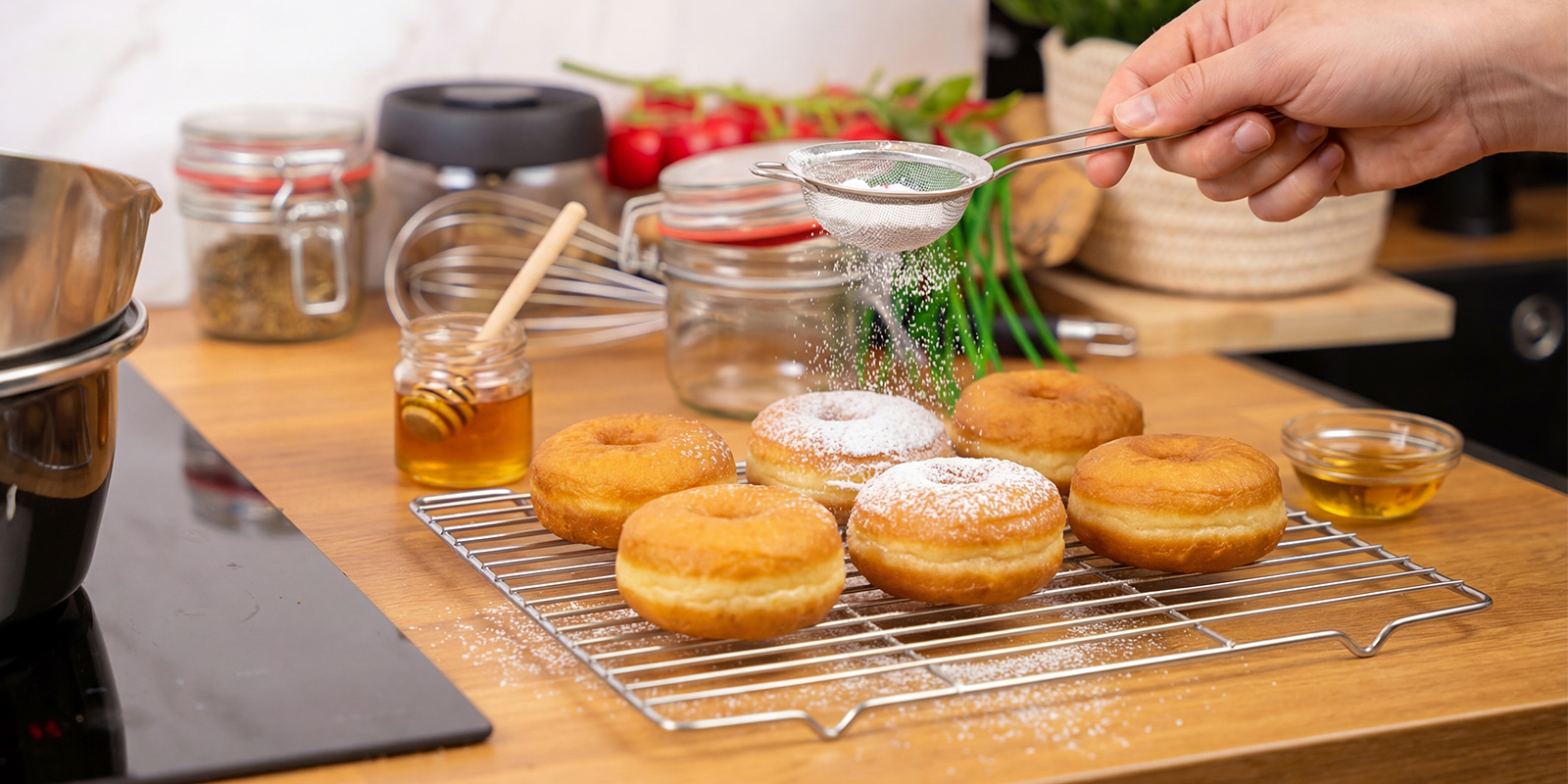 Abkühlen und glasieren