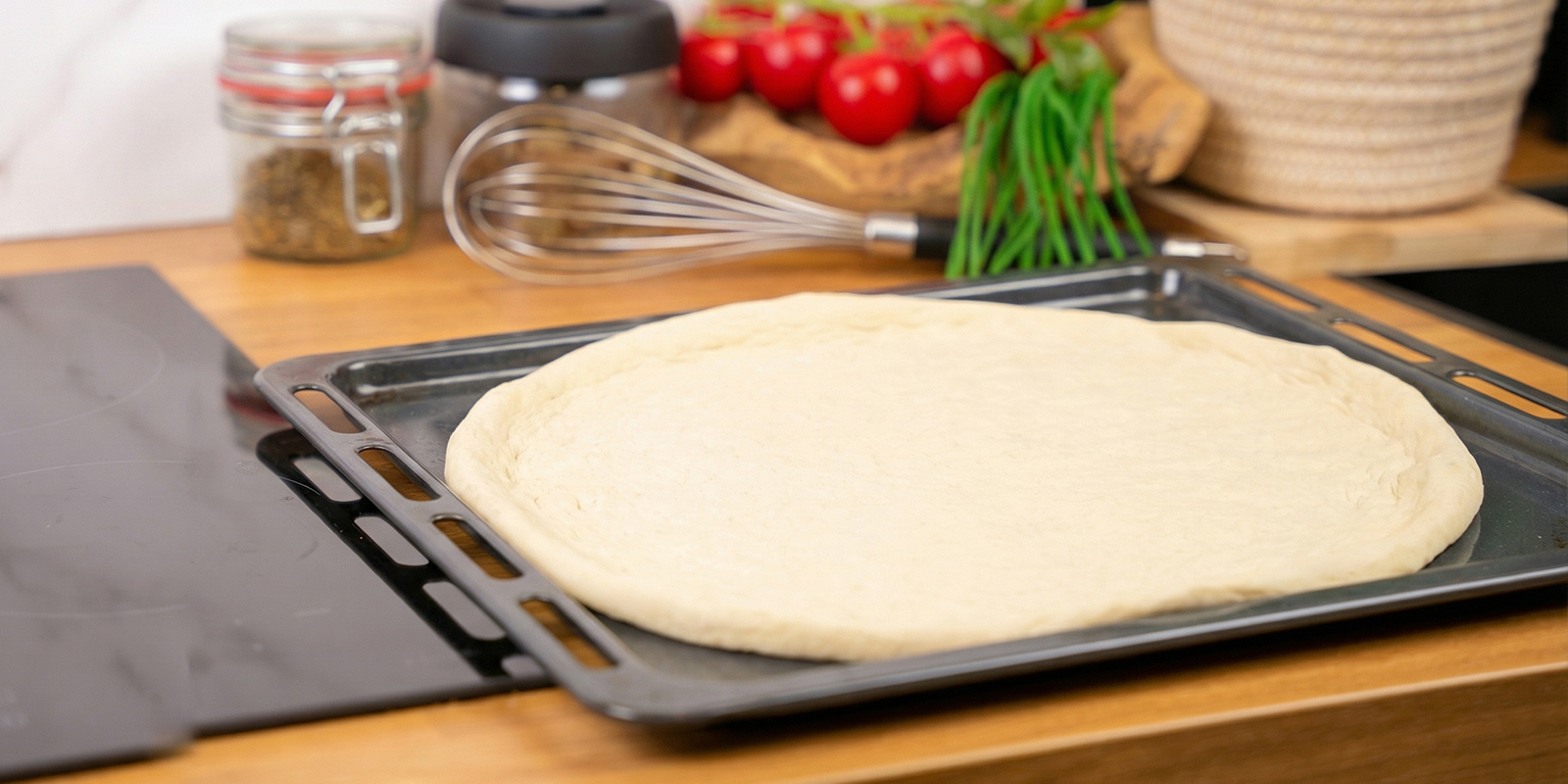 Pizzaboden vorbereiten Pizzaboden vorbereiten