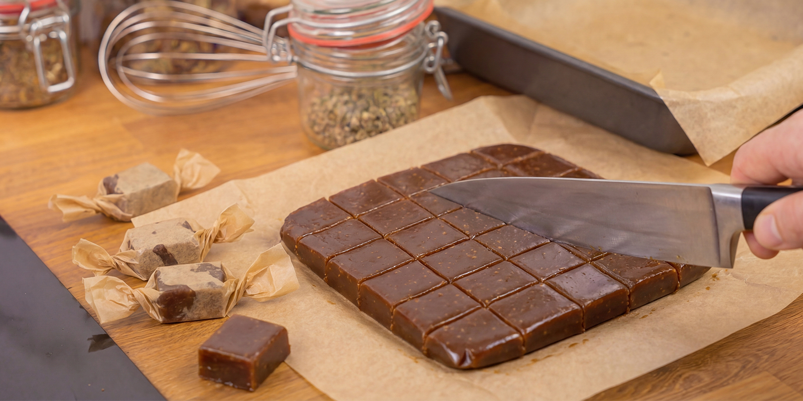 Schneiden und einwickeln