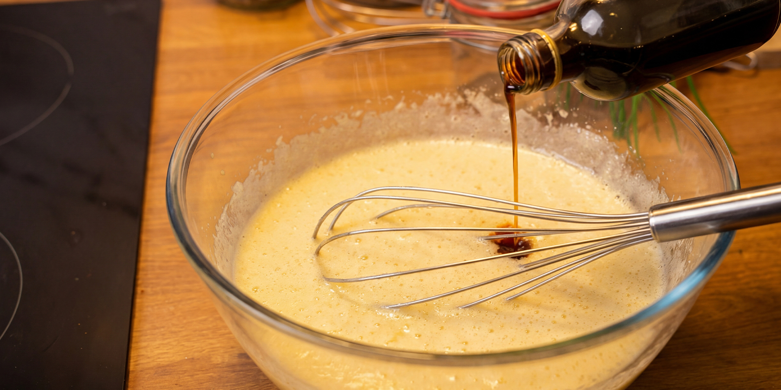 Eier und Zucker verrühren