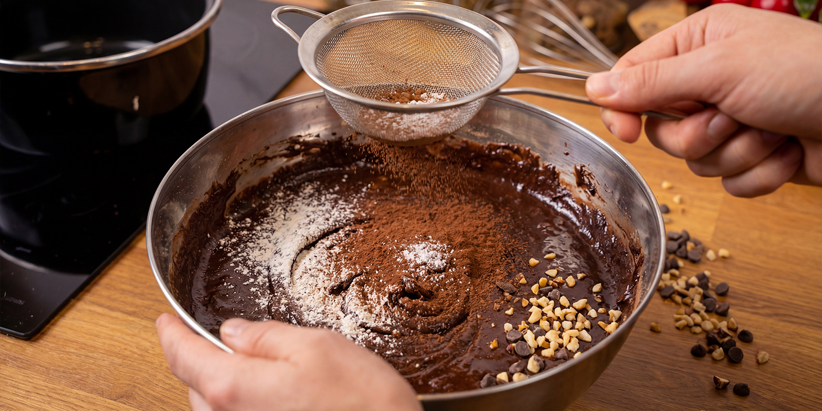 Trockene Zutaten hinzufügen