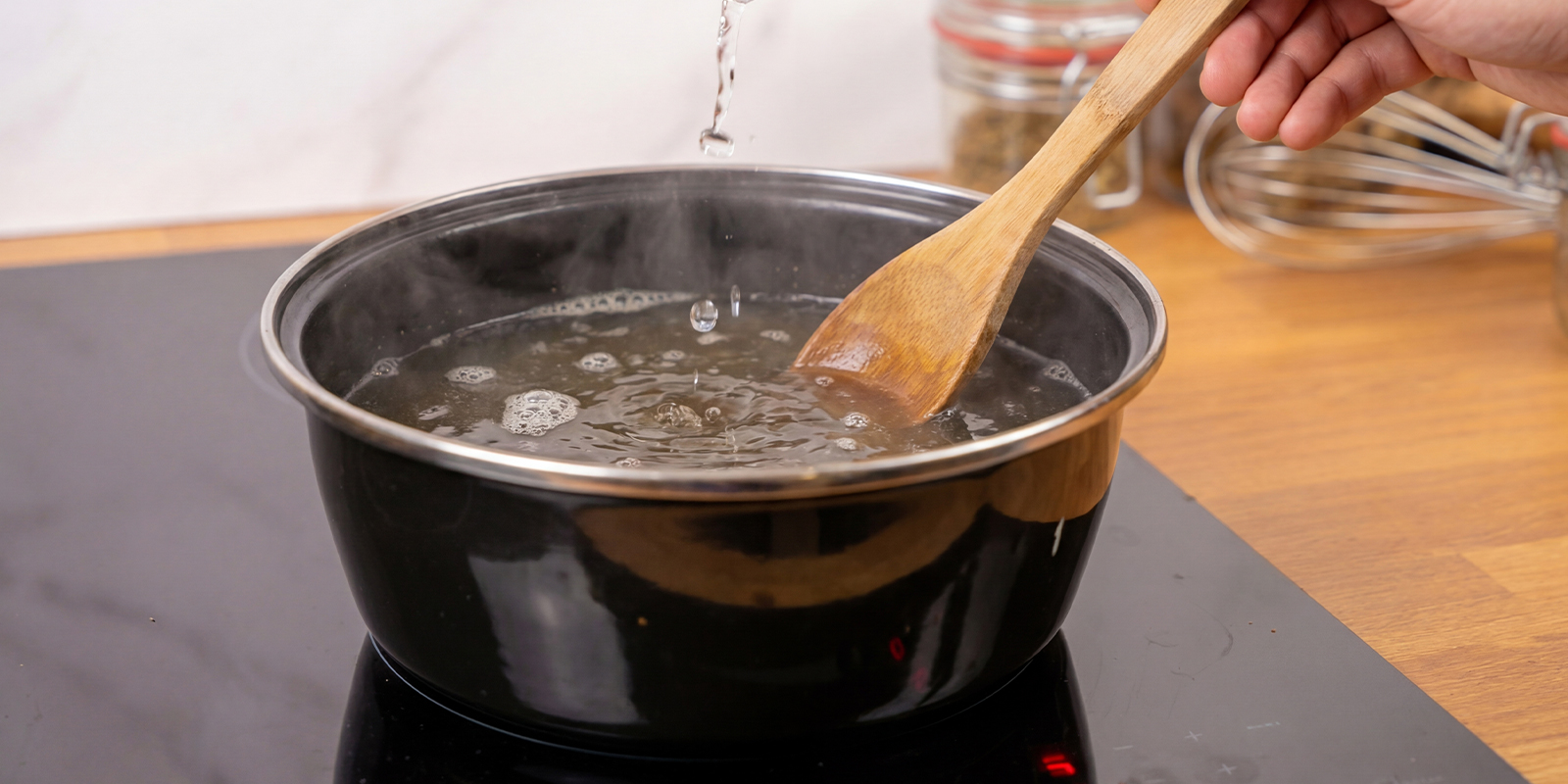 Sehr sanft köcheln lassen Sehr sanft köcheln lassen