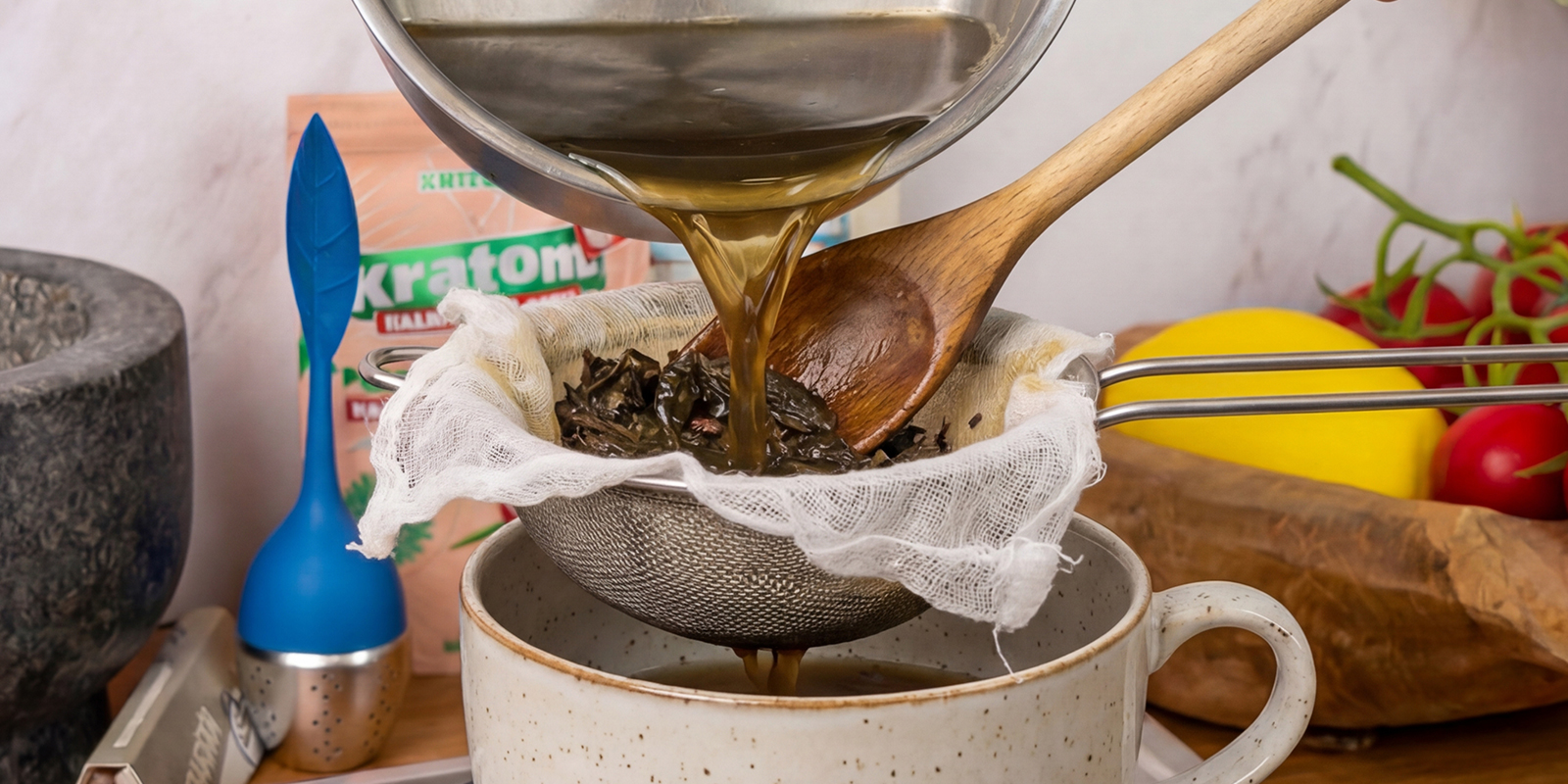 Tee abseihen Tee abseihen