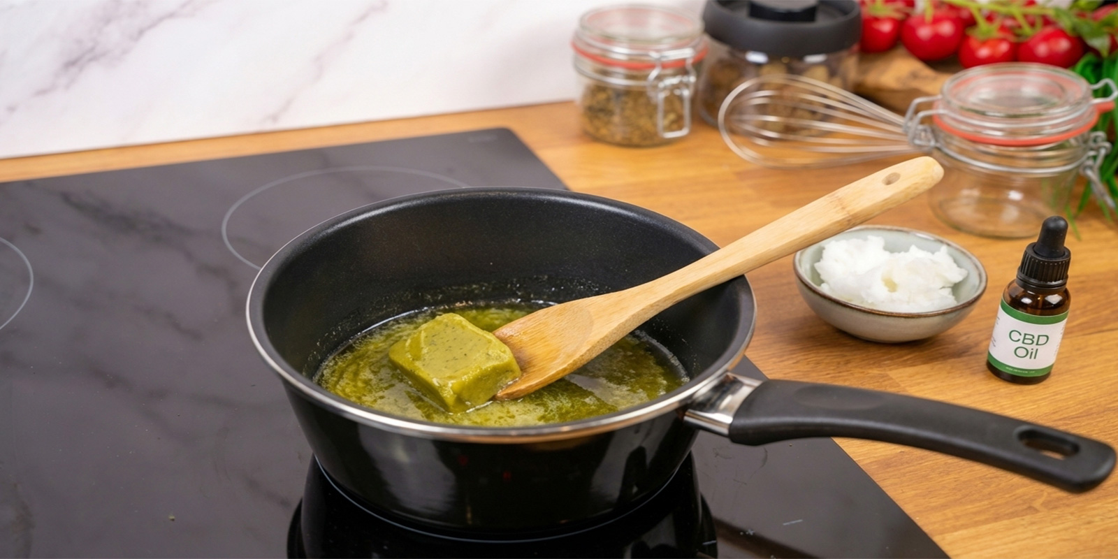 Infundierte Butter schmelzen