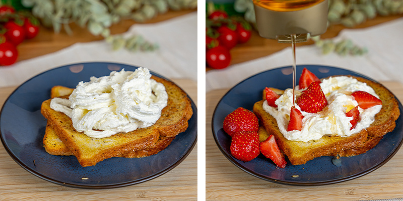 Belege Sie Mit Cannabis-Schlagsahne, Frischen Beeren Und Einem Spritzer Ahornsirup.